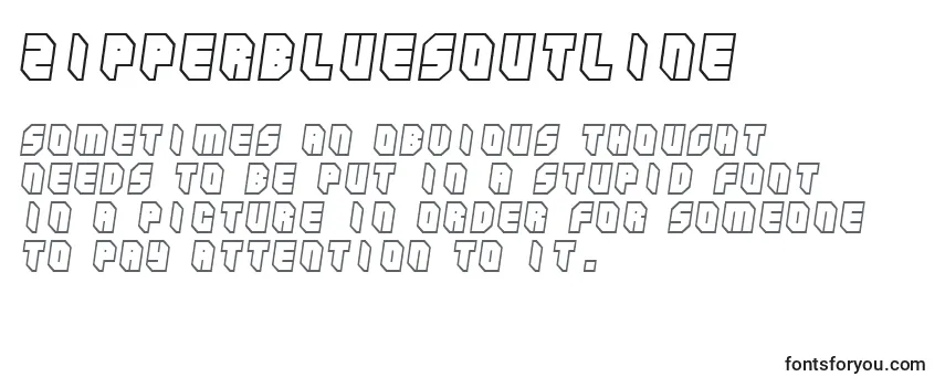 Review of the Zipperbluesoutline Font