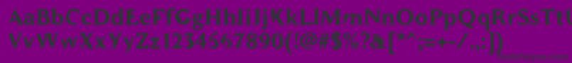 WcAddendumBold Font – Black Fonts on Purple Background