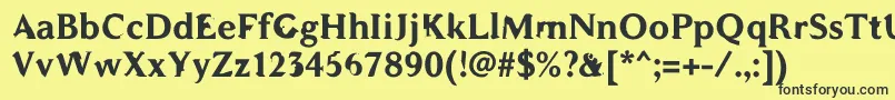 WcAddendumBold Font – Black Fonts on Yellow Background