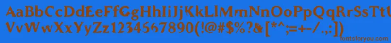 WcAddendumBold Font – Brown Fonts on Blue Background