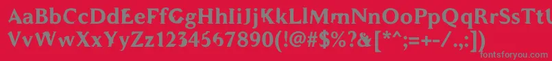 WcAddendumBold Font – Gray Fonts on Red Background