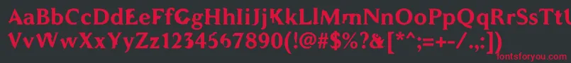 WcAddendumBold Font – Red Fonts on Black Background