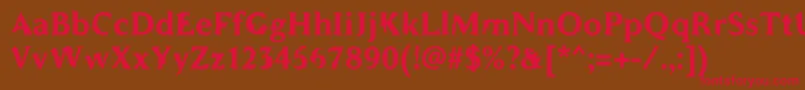 WcAddendumBold Font – Red Fonts on Brown Background