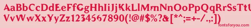 WcAddendumBold Font – Red Fonts on Pink Background