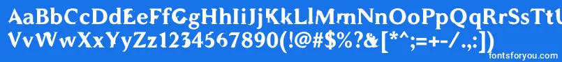 WcAddendumBold Font – White Fonts on Blue Background