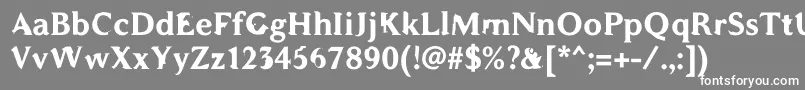 フォントWcAddendumBold – 灰色の背景に白い文字