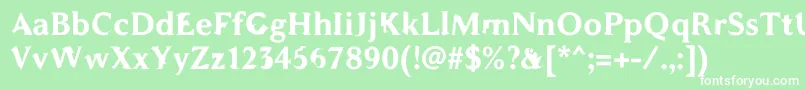 WcAddendumBold Font – White Fonts on Green Background