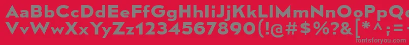 MesmerizeSeBd Font – Gray Fonts on Red Background