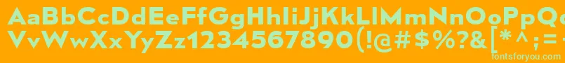 MesmerizeSeBd Font – Green Fonts on Orange Background