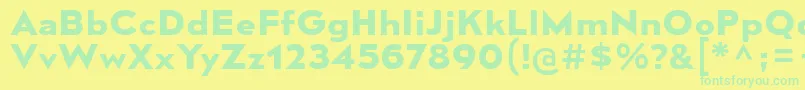 MesmerizeSeBd Font – Green Fonts on Yellow Background