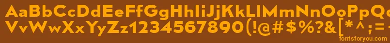 MesmerizeSeBd Font – Orange Fonts on Brown Background