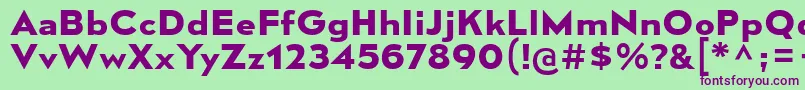 MesmerizeSeBd Font – Purple Fonts on Green Background