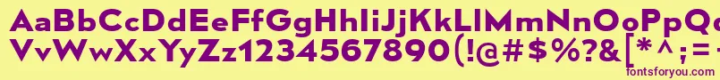 MesmerizeSeBd-Schriftart – Violette Schriften auf gelbem Hintergrund