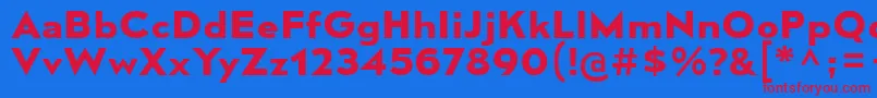 MesmerizeSeBd Font – Red Fonts on Blue Background