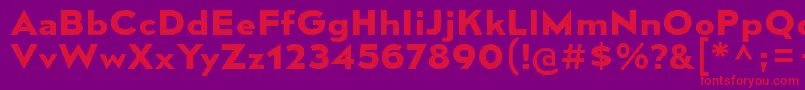 MesmerizeSeBd-Schriftart – Rote Schriften auf violettem Hintergrund
