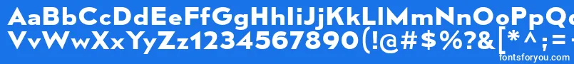 MesmerizeSeBd-Schriftart – Weiße Schriften auf blauem Hintergrund
