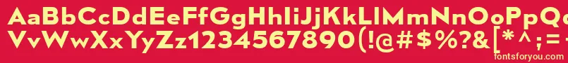 MesmerizeSeBd Font – Yellow Fonts on Red Background