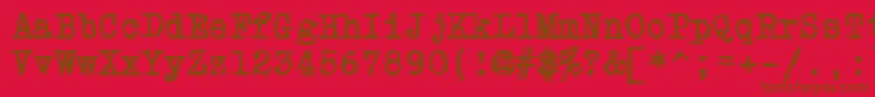 フォントPowdrft – 赤い背景に茶色の文字