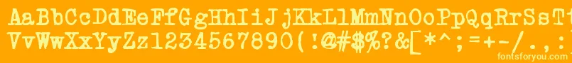 フォントPowdrft – オレンジの背景に黄色の文字