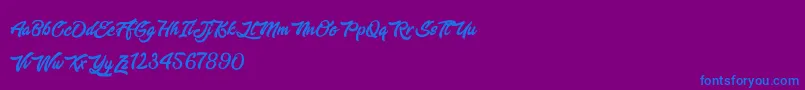 EnlightenYourDestiny Font – Blue Fonts on Purple Background