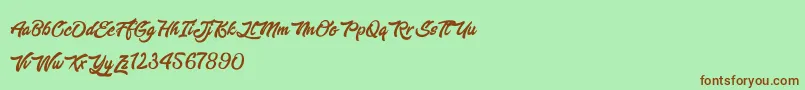 EnlightenYourDestiny Font – Brown Fonts on Green Background