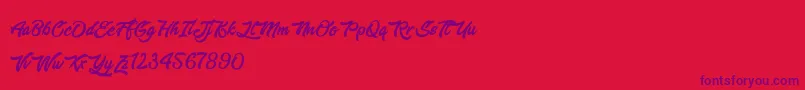 EnlightenYourDestiny Font – Purple Fonts on Red Background