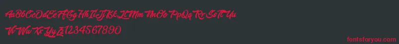 EnlightenYourDestiny Font – Red Fonts on Black Background