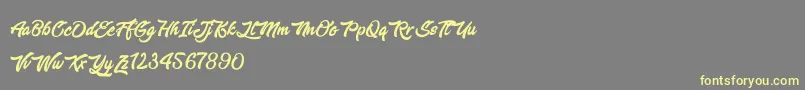 EnlightenYourDestiny Font – Yellow Fonts on Gray Background