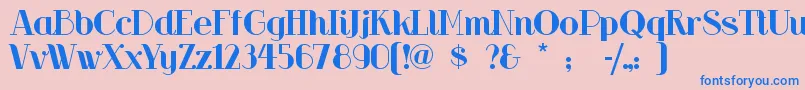 Riotsquad Font – Blue Fonts on Pink Background