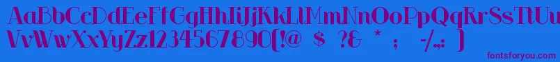 Riotsquad Font – Purple Fonts on Blue Background