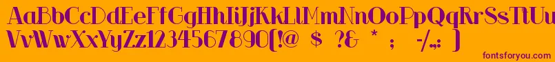 Riotsquad Font – Purple Fonts on Orange Background