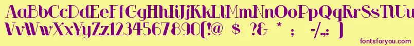 Riotsquad Font – Purple Fonts on Yellow Background