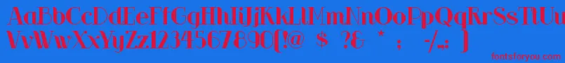 Riotsquad Font – Red Fonts on Blue Background