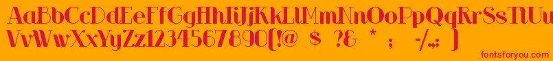 Riotsquad Font – Red Fonts on Orange Background