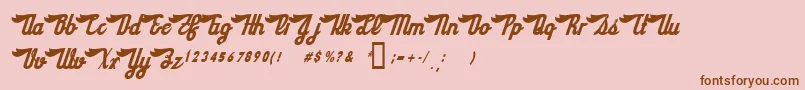 Шрифт SloeGinRickey – коричневые шрифты на розовом фоне