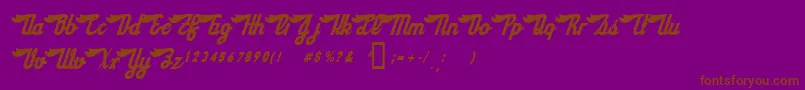 Шрифт SloeGinRickey – коричневые шрифты на фиолетовом фоне