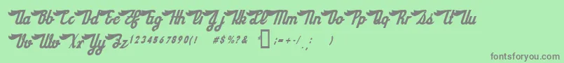 SloeGinRickey Font – Gray Fonts on Green Background