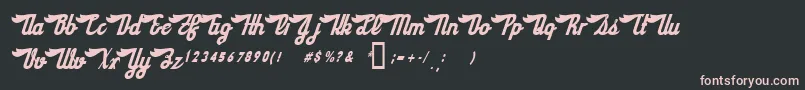 Шрифт SloeGinRickey – розовые шрифты на чёрном фоне