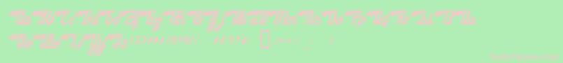 SloeGinRickey Font – Pink Fonts on Green Background