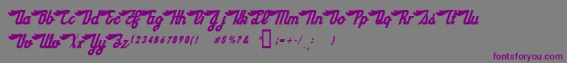 Шрифт SloeGinRickey – фиолетовые шрифты на сером фоне