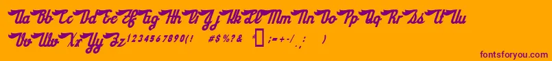 Шрифт SloeGinRickey – фиолетовые шрифты на оранжевом фоне