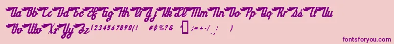 Шрифт SloeGinRickey – фиолетовые шрифты на розовом фоне