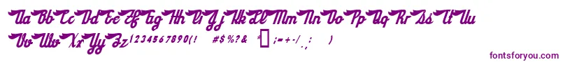 SloeGinRickey-Schriftart – Violette Schriften auf weißem Hintergrund