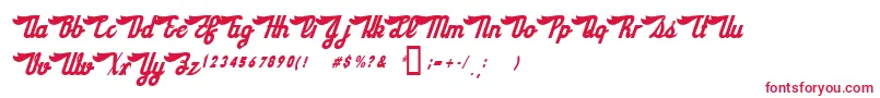 SloeGinRickey-fontti – punaiset fontit valkoisella taustalla