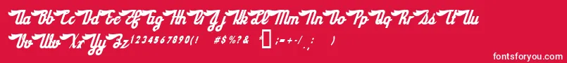 Шрифт SloeGinRickey – белые шрифты на красном фоне