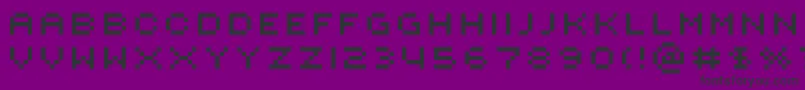 フォントRotorcapExtended – 紫の背景に黒い文字