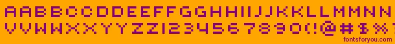 RotorcapExtended Font – Purple Fonts on Orange Background