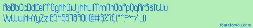 Discorda Font – Blue Fonts on Green Background