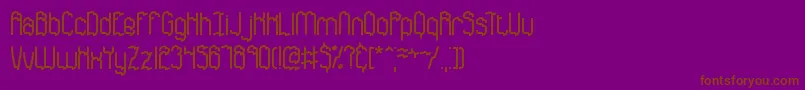 Discorda Font – Brown Fonts on Purple Background