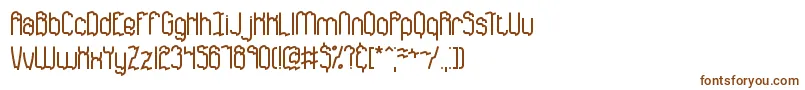 Discorda-Schriftart – Braune Schriften auf weißem Hintergrund